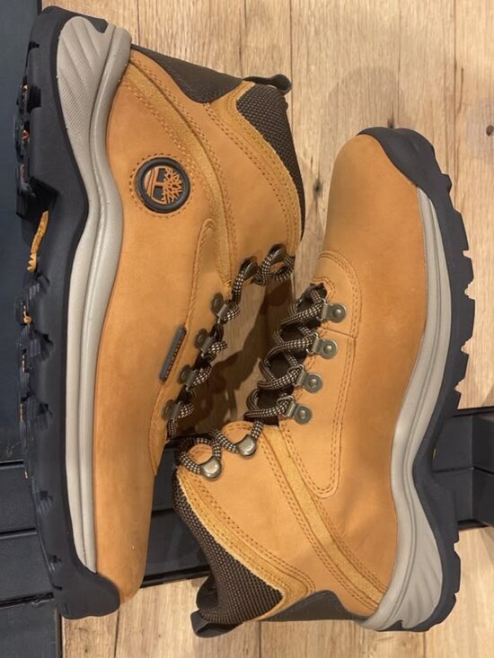 TIMBERLAND MEN\'S WHITE LEDGE WATERPROOF MID HIKING BOOT WHEAT NUBUCK 114176-231 main image 5